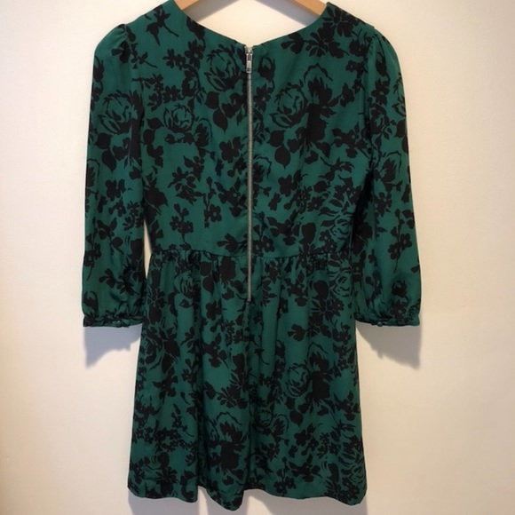 Fossil Green Floral Dress Size XS - Picture 1 of 5